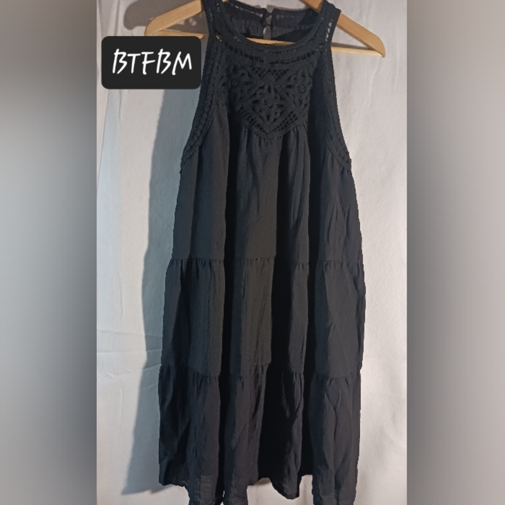 BTFBM Cotton Blend Summer Halter Dress Womens Size Large